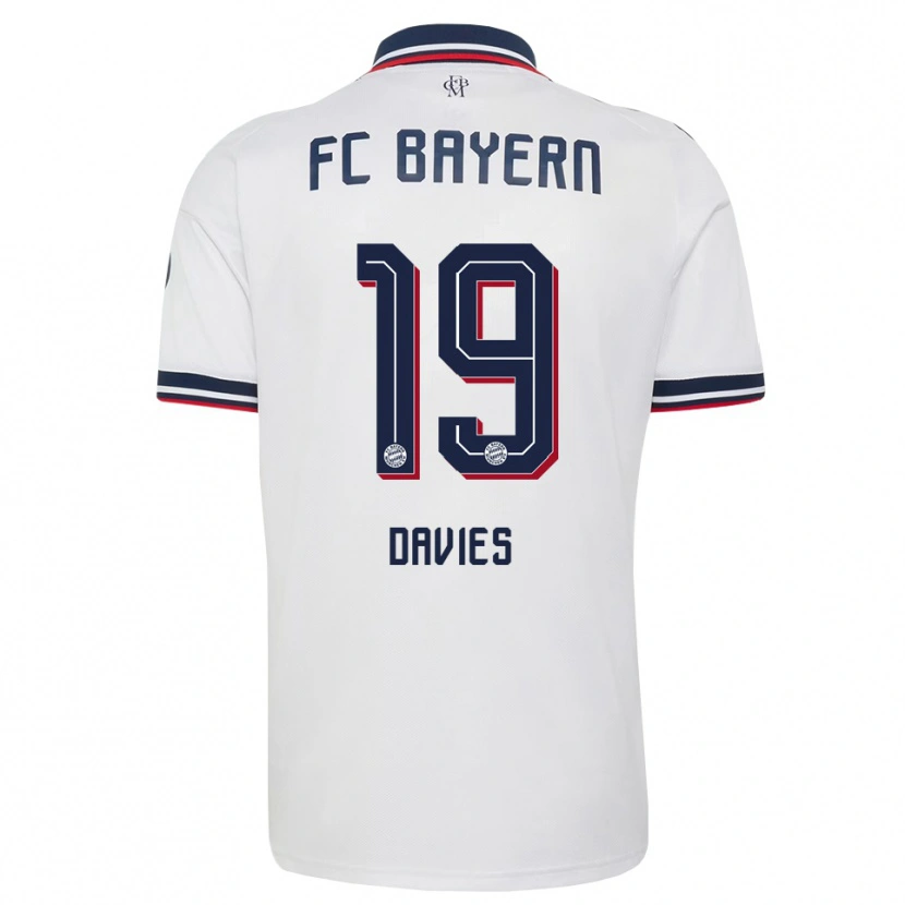 Danxen Damen Alphonso Davies #19 Weiß Grau Rot Auswärtstrikot Trikot 2026/27 T-Shirt Schweiz