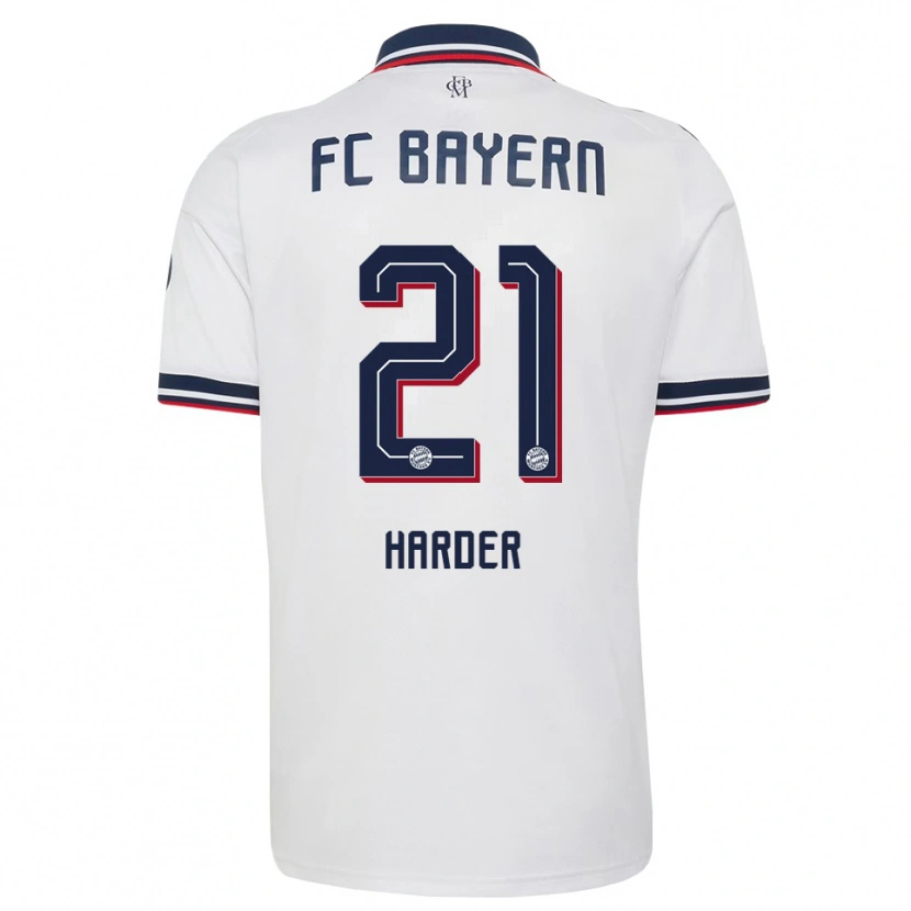 Danxen Damen Pernille Harder #21 Weiß Grau Rot Auswärtstrikot Trikot 2026/27 T-Shirt Schweiz