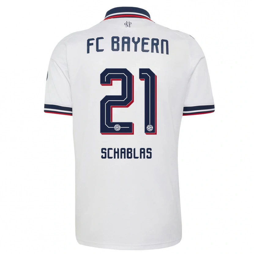 Danxen Damen Matteo Schablas #21 Weiß Grau Rot Auswärtstrikot Trikot 2026/27 T-Shirt Schweiz
