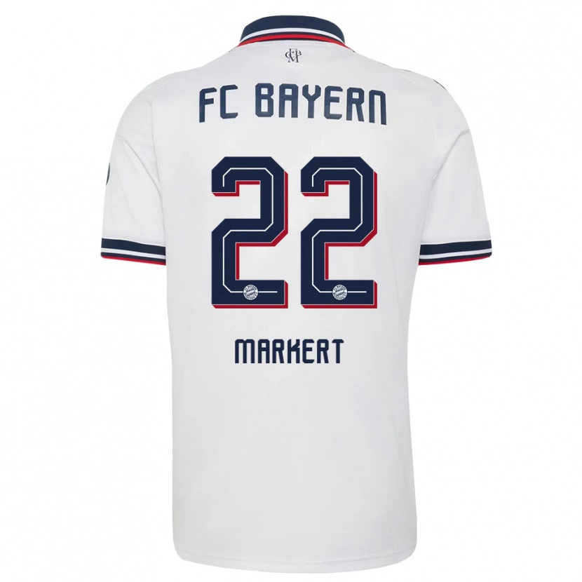 Danxen Damen Leon Markert #22 Weiß Grau Rot Auswärtstrikot Trikot 2026/27 T-Shirt Schweiz
