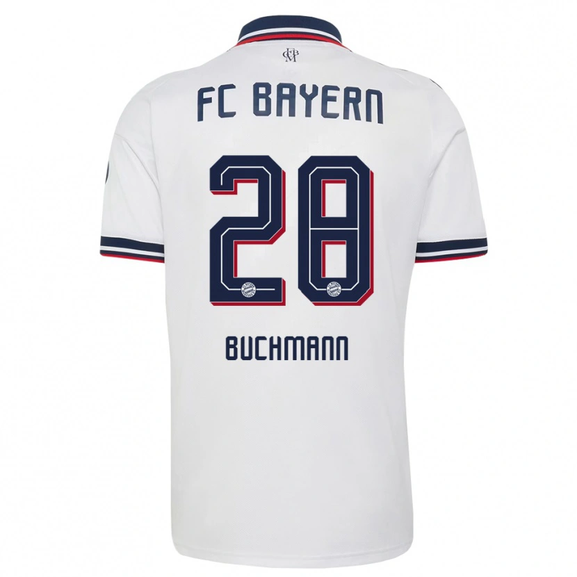 Danxen Damen Tarek Buchmann #28 Weiß Grau Rot Auswärtstrikot Trikot 2026/27 T-Shirt Schweiz