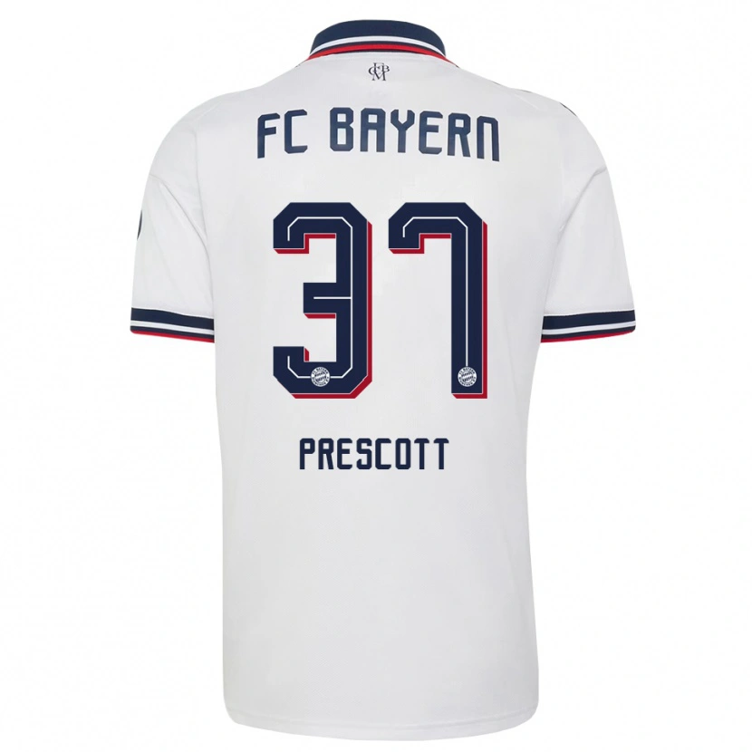 Danxen Damen Leonard Prescott #37 Weiß Grau Rot Auswärtstrikot Trikot 2026/27 T-Shirt Schweiz