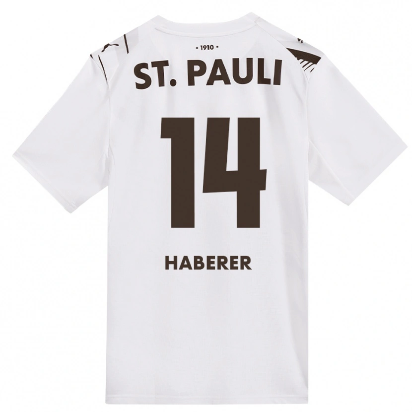 Danxen Damen Moritz Haberer #14 Kaffee Weiß Rot Auswärtstrikot Trikot 2026/27 T-Shirt Schweiz
