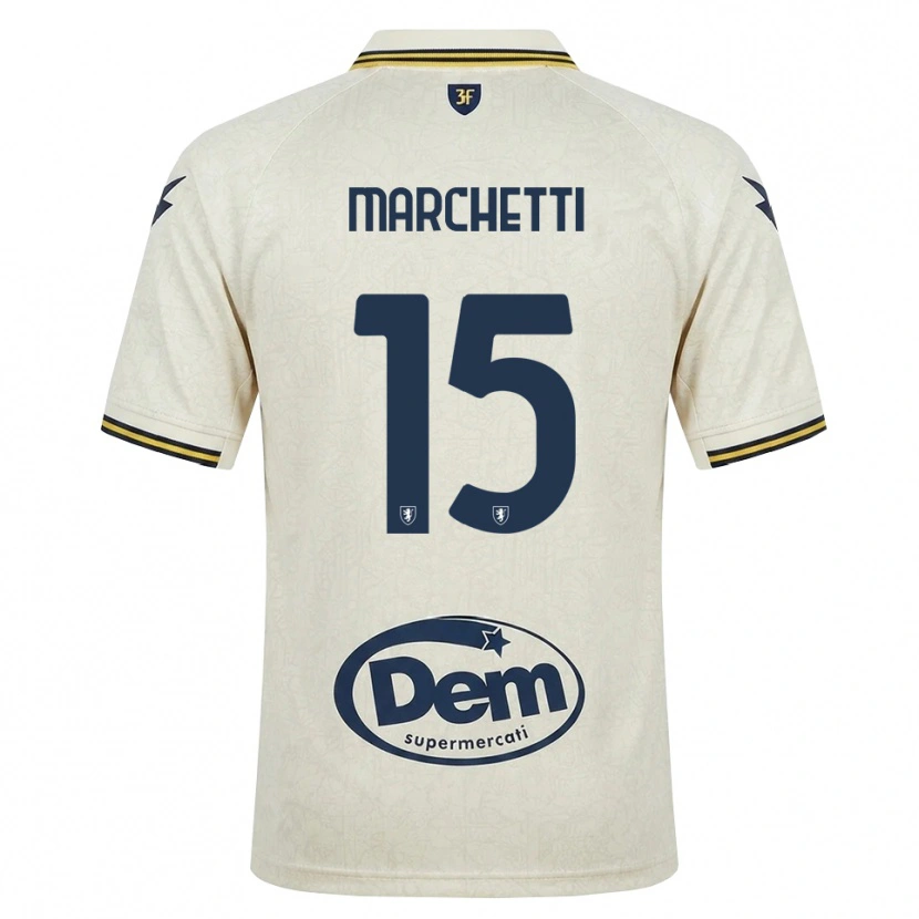 Danxen Damen Matteo Marchetti #15 Oldlace Gelb Schwarz Auswärtstrikot Trikot 2026/27 T-Shirt Schweiz