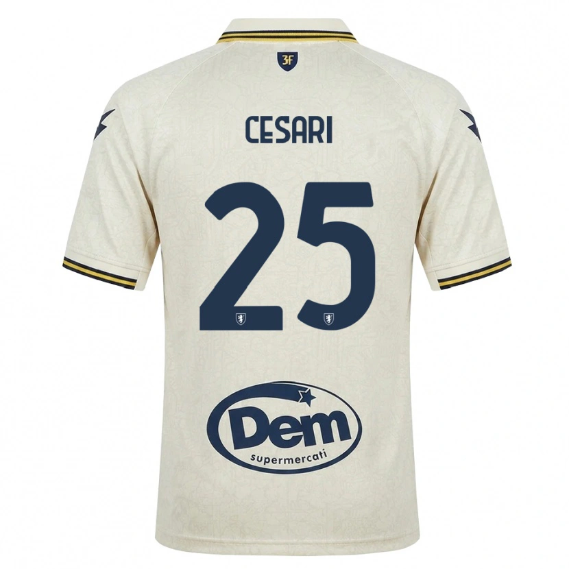 Danxen Damen Nicolò Cesari #25 Oldlace Gelb Schwarz Auswärtstrikot Trikot 2026/27 T-Shirt Schweiz