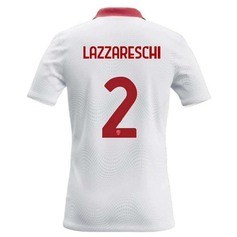 Danxen Damen Andrea Lazzareschi #2 Weiß Rot Auswärtstrikot Trikot 2026/27 T-Shirt Schweiz