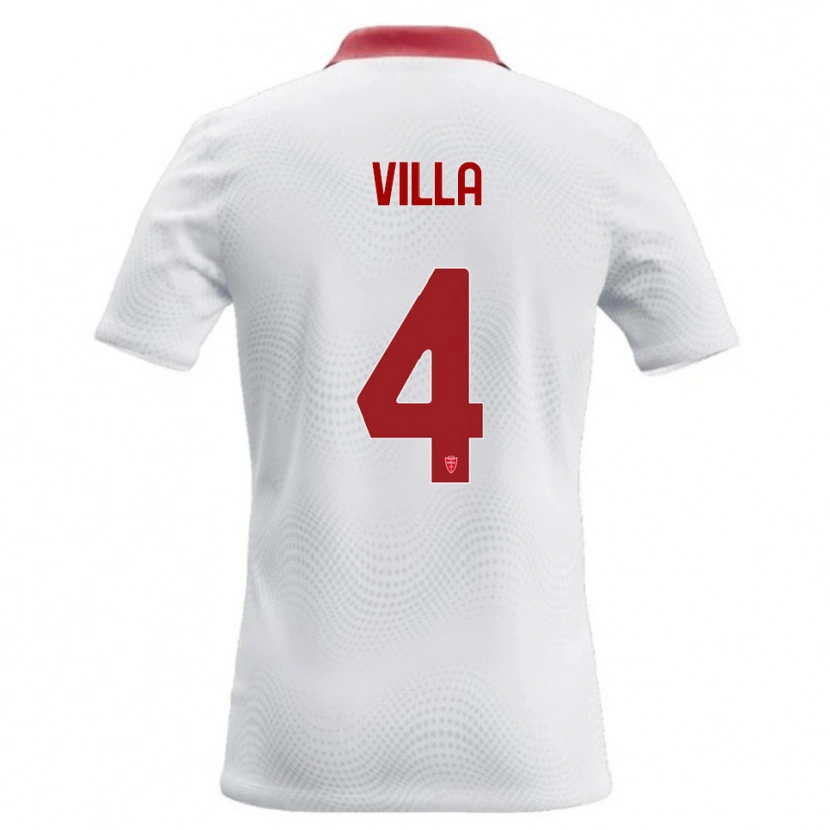 Danxen Damen Manuel Villa #4 Weiß Rot Auswärtstrikot Trikot 2026/27 T-Shirt Schweiz