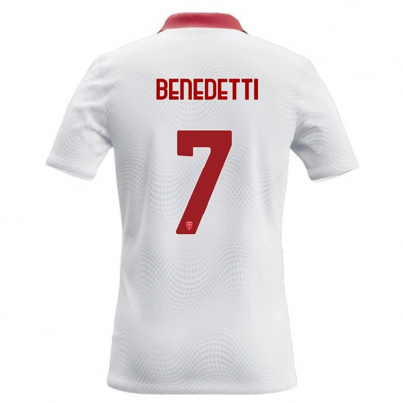 Danxen Damen Elia Benedetti #7 Weiß Rot Auswärtstrikot Trikot 2026/27 T-Shirt Schweiz