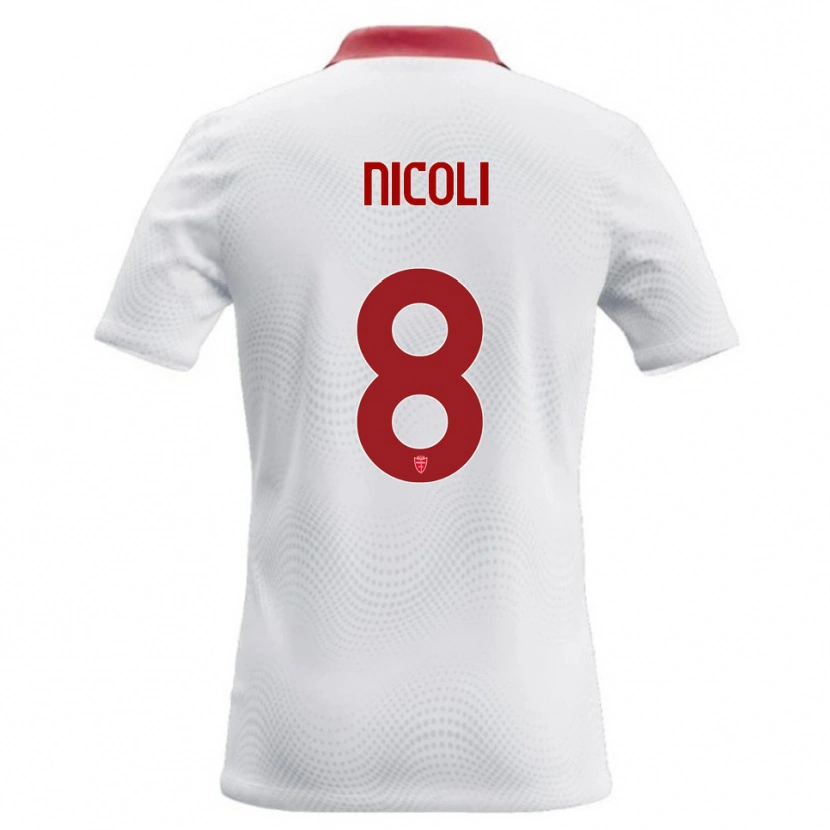 Danxen Damen Andrea Nicoli #8 Weiß Rot Auswärtstrikot Trikot 2026/27 T-Shirt Schweiz