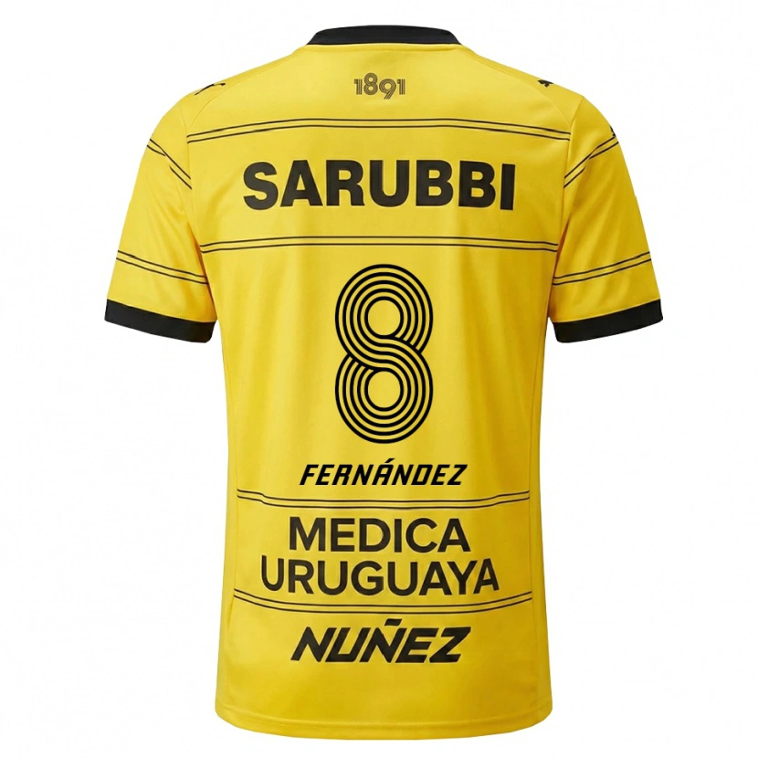Danxen Damen Nicolás Fernández #8 Gelb Schwarz Auswärtstrikot Trikot 2026/27 T-Shirt Schweiz