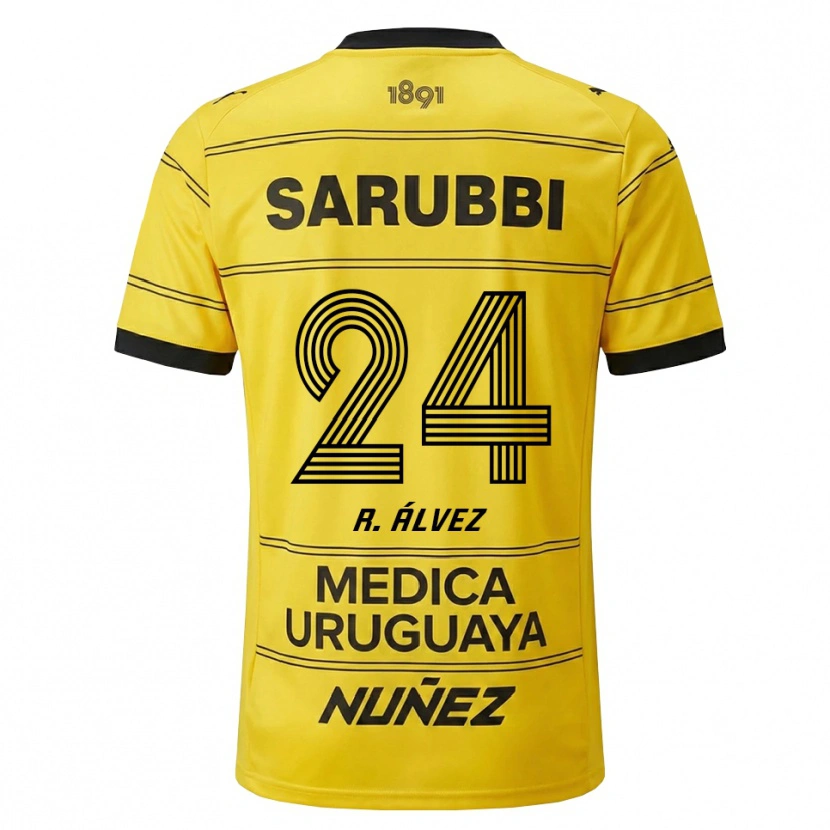 Danxen Damen Rodrigo Álvez #24 Gelb Schwarz Auswärtstrikot Trikot 2026/27 T-Shirt Schweiz