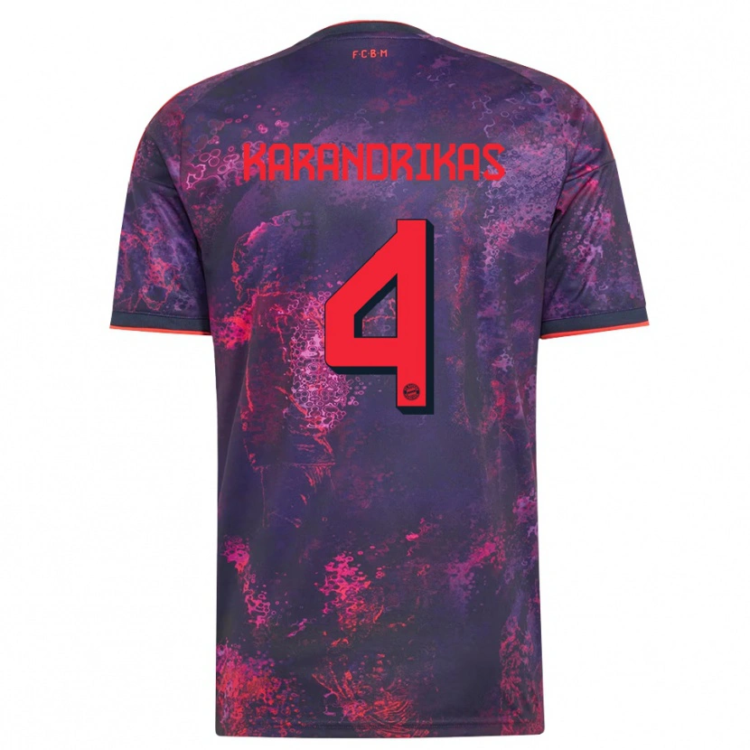 Danxen Damen Konstantinos Karandrikas #4 Lila Rot Ausweichtrikot Trikot 2026/27 T-Shirt Schweiz