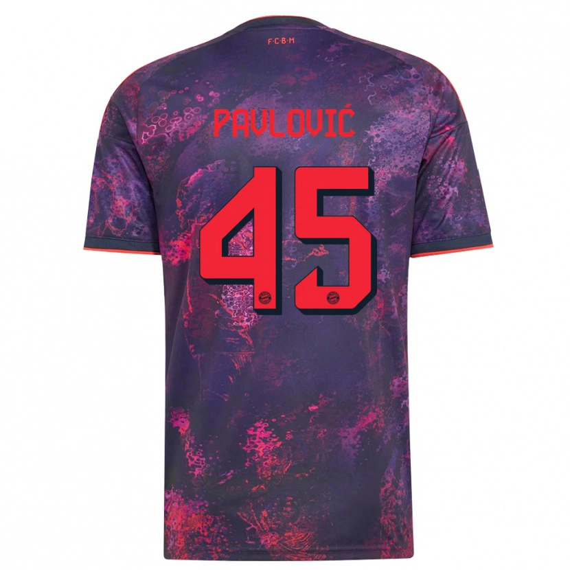 Danxen Damen Aleksandar Pavlovic #45 Lila Rot Ausweichtrikot Trikot 2026/27 T-Shirt Schweiz