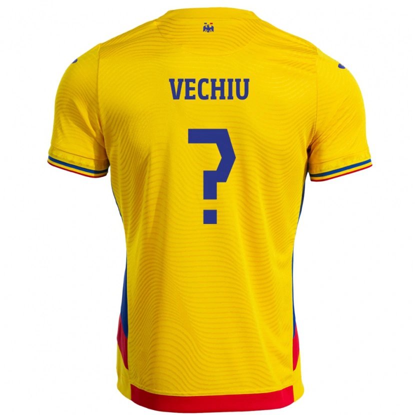 Danxen Kinder Rumänische Christian Vechiu #0 Gelb Heimtrikot Trikot 24-26 T-Shirt Schweiz
