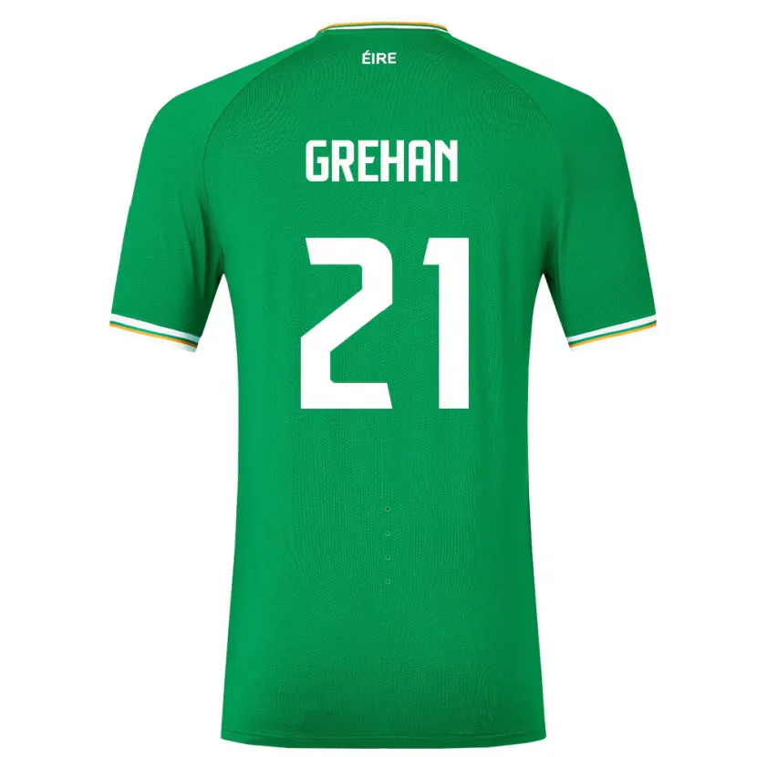 Danxen Kinder Irische Sean Grehan #21 Grün Heimtrikot Trikot 24-26 T-Shirt Schweiz