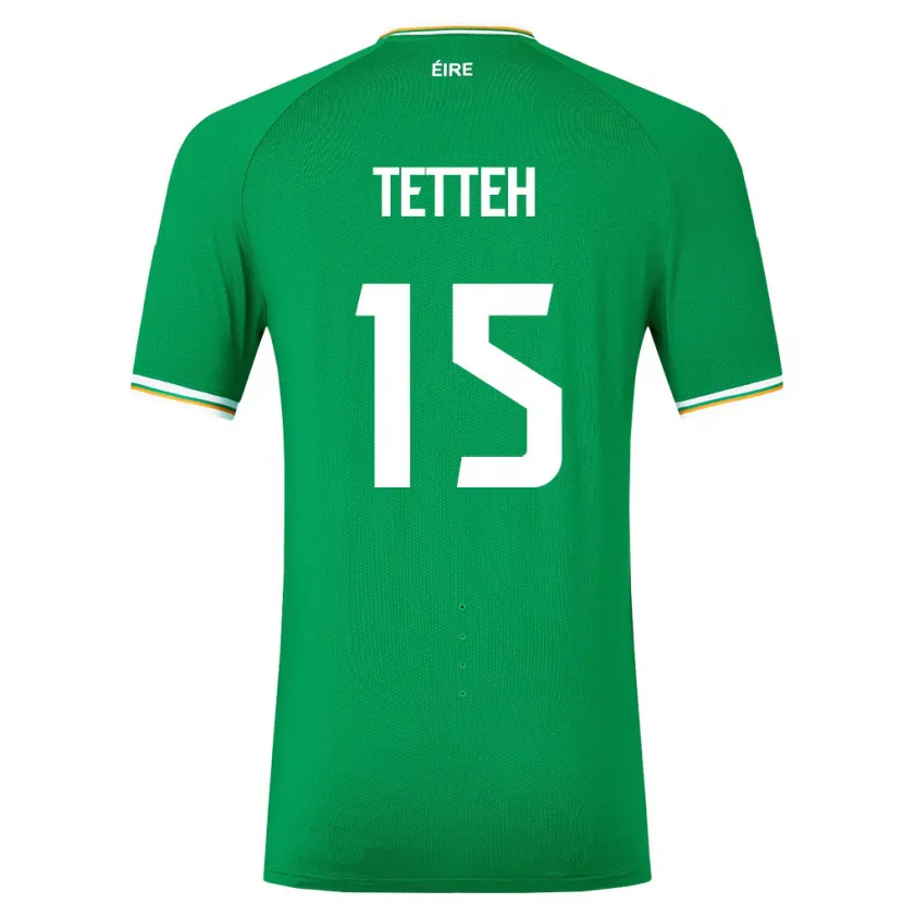 Danxen Kinder Irische Gideon Tetteh #15 Grün Heimtrikot Trikot 24-26 T-Shirt Schweiz