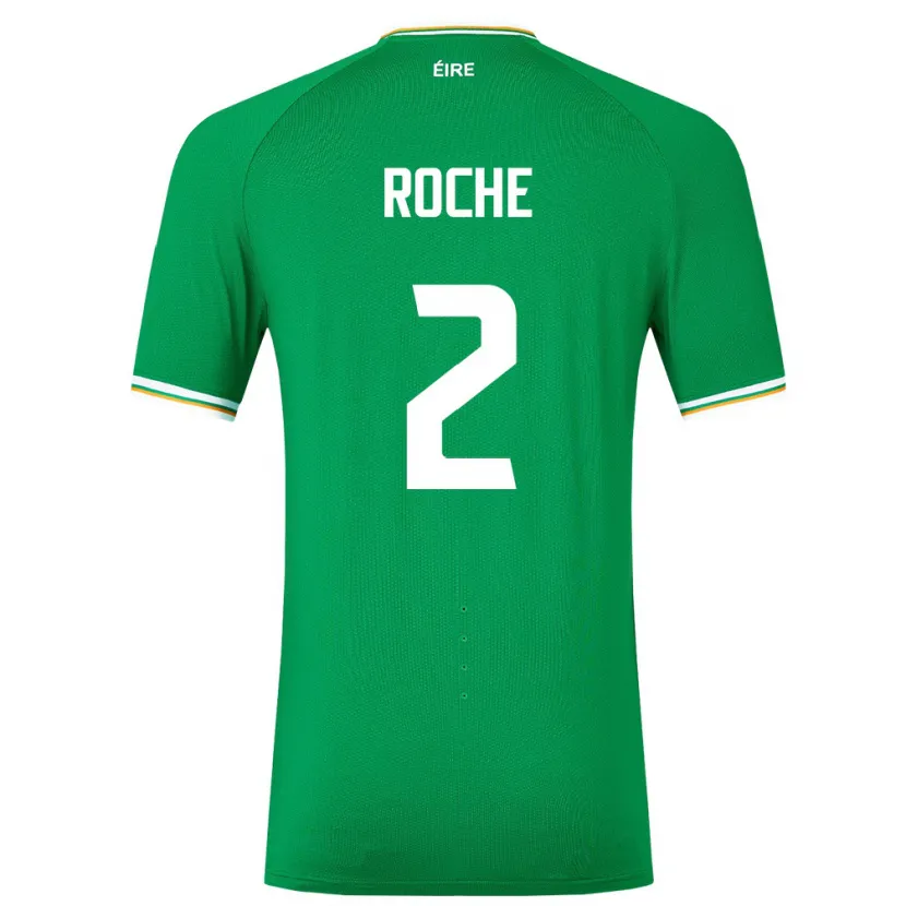 Danxen Kinder Irische James Roche #2 Grün Heimtrikot Trikot 24-26 T-Shirt Schweiz