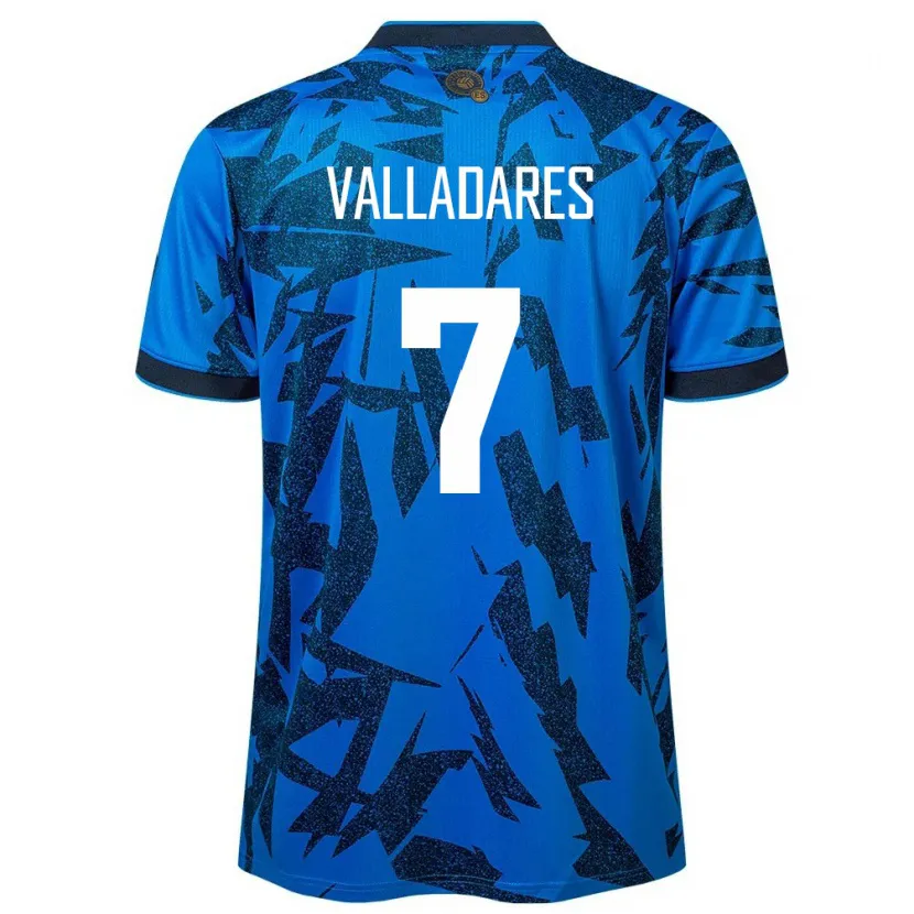 Danxen Kinder El Salvador Jefferson Valladares #7 Blau Heimtrikot Trikot 24-26 T-Shirt Schweiz
