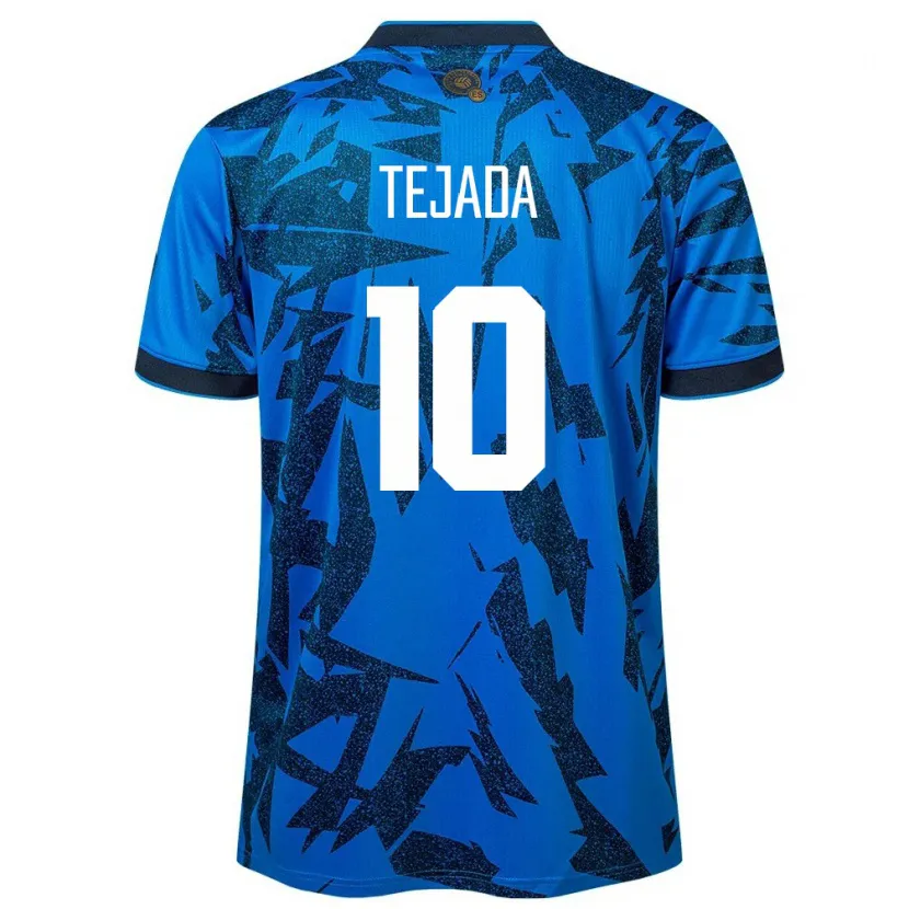Danxen Kinder El Salvador Rafael Tejada #10 Blau Heimtrikot Trikot 24-26 T-Shirt Schweiz