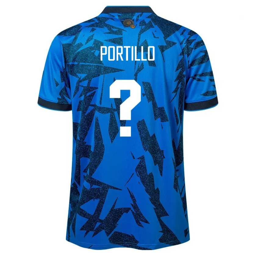 Danxen Kinder El Salvador Cristian Portillo #0 Blau Heimtrikot Trikot 24-26 T-Shirt Schweiz