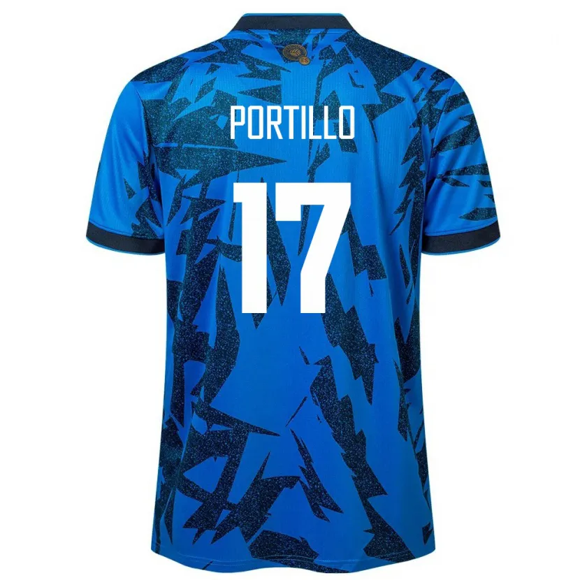Danxen Kinder El Salvador Anderson Portillo #17 Blau Heimtrikot Trikot 24-26 T-Shirt Schweiz