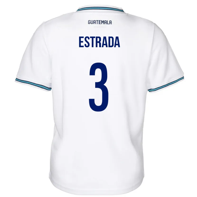 Danxen Kinder Guatemala Carlos Estrada #3 Weiß Heimtrikot Trikot 24-26 T-Shirt Schweiz