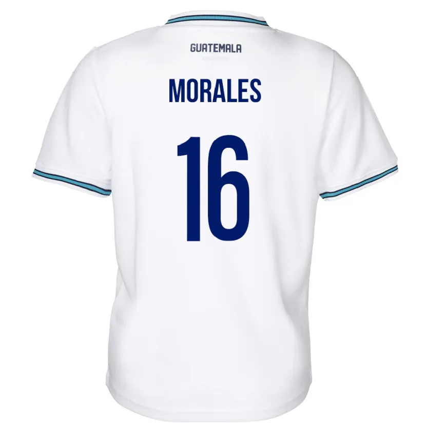 Danxen Kinder Guatemala José Morales #16 Weiß Heimtrikot Trikot 24-26 T-Shirt Schweiz