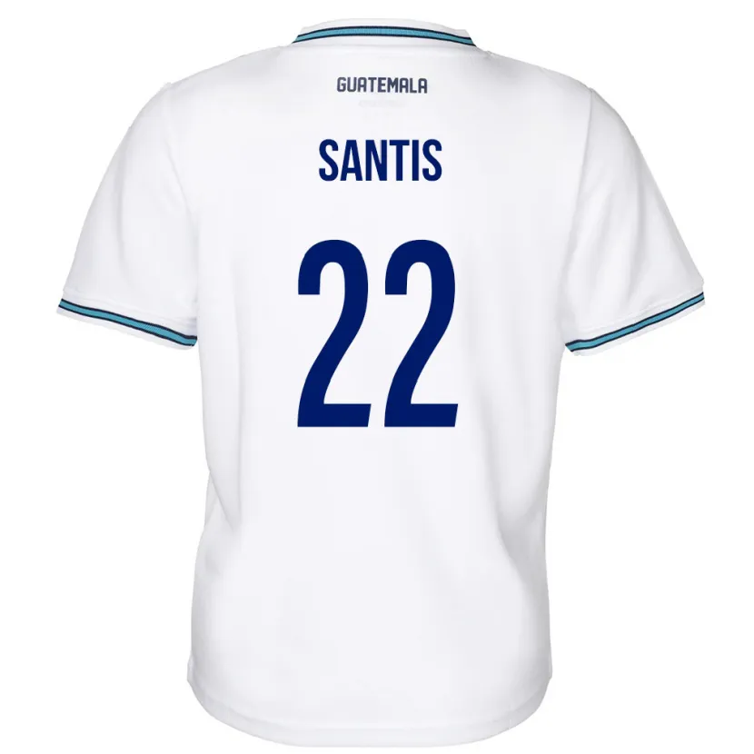 Danxen Kinder Guatemala Diego Santis #22 Weiß Heimtrikot Trikot 24-26 T-Shirt Schweiz