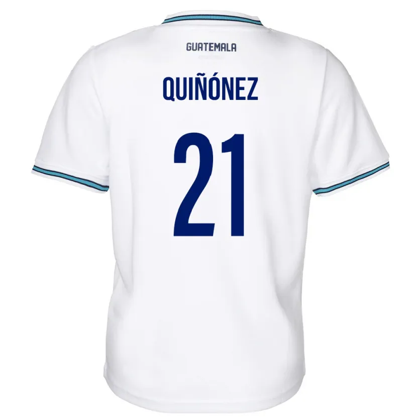 Danxen Kinder Guatemala Andrea Quiñónez #21 Weiß Heimtrikot Trikot 24-26 T-Shirt Schweiz