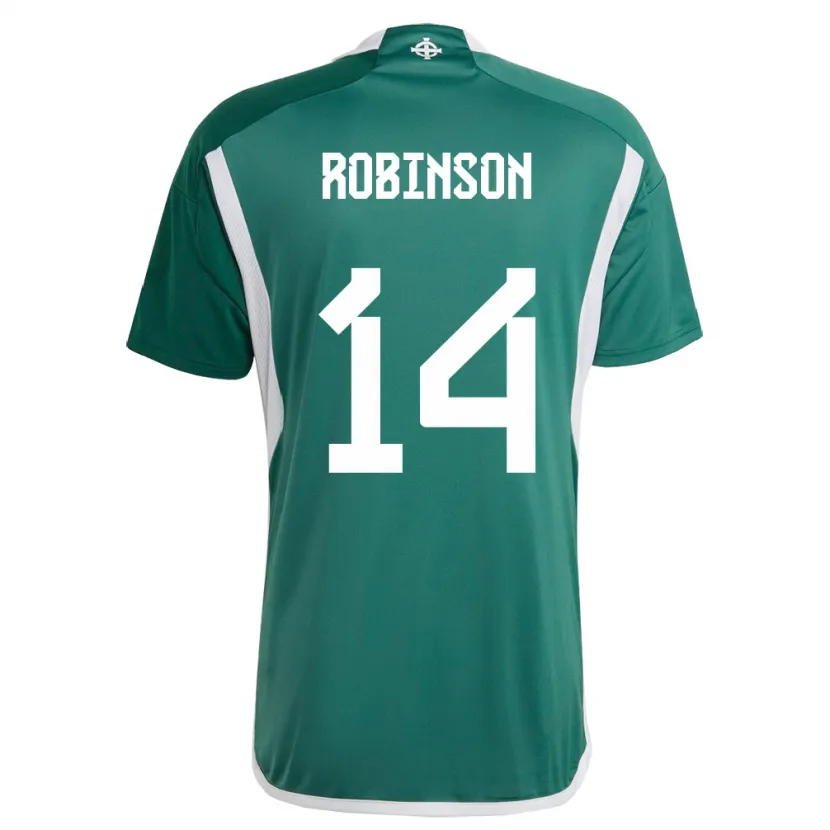 Danxen Kinder Nordirland Darren Robinson #14 Grün Heimtrikot Trikot 24-26 T-Shirt Schweiz