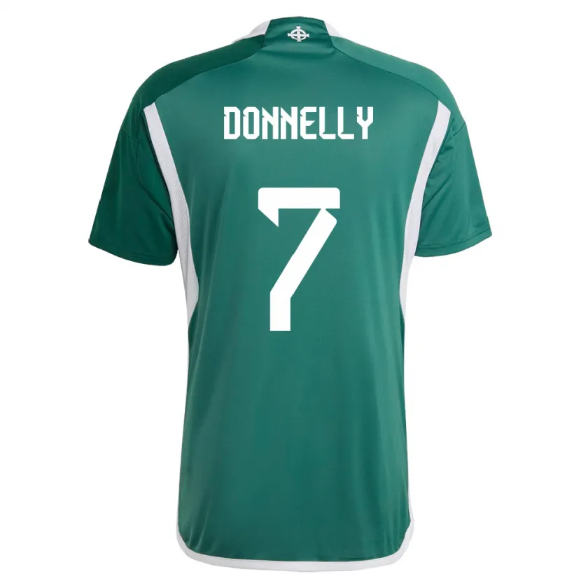 Danxen Kinder Nordirland Caolan Donnelly #7 Grün Heimtrikot Trikot 24-26 T-Shirt Schweiz