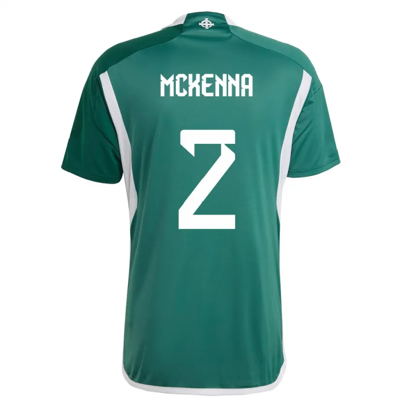 Danxen Kinder Nordirland Rebecca Mckenna #2 Grün Heimtrikot Trikot 24-26 T-Shirt Schweiz