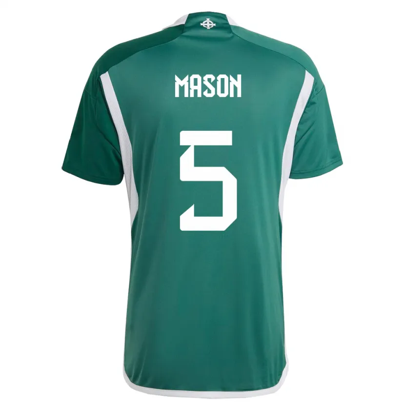 Danxen Kinder Nordirland Ellie Mason #5 Grün Heimtrikot Trikot 24-26 T-Shirt Schweiz