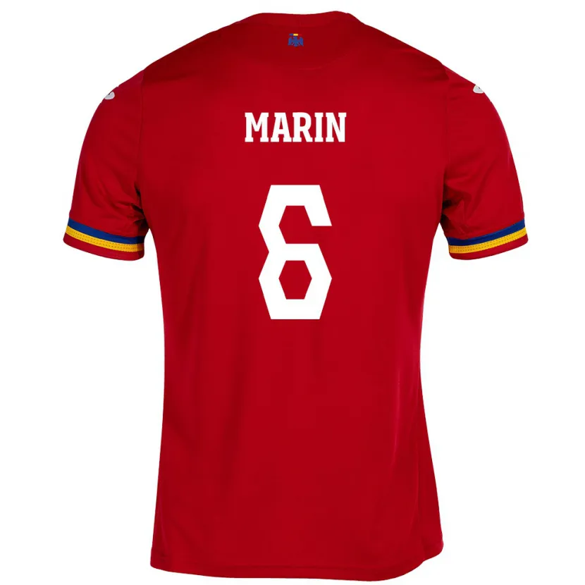 Danxen Kinder Rumänische Marius Marin #6 Rot Auswärtstrikot Trikot 24-26 T-Shirt Schweiz