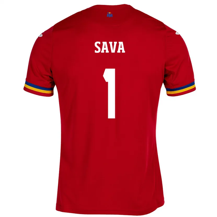 Danxen Kinder Rumänische Răzvan Sava #1 Rot Auswärtstrikot Trikot 24-26 T-Shirt Schweiz