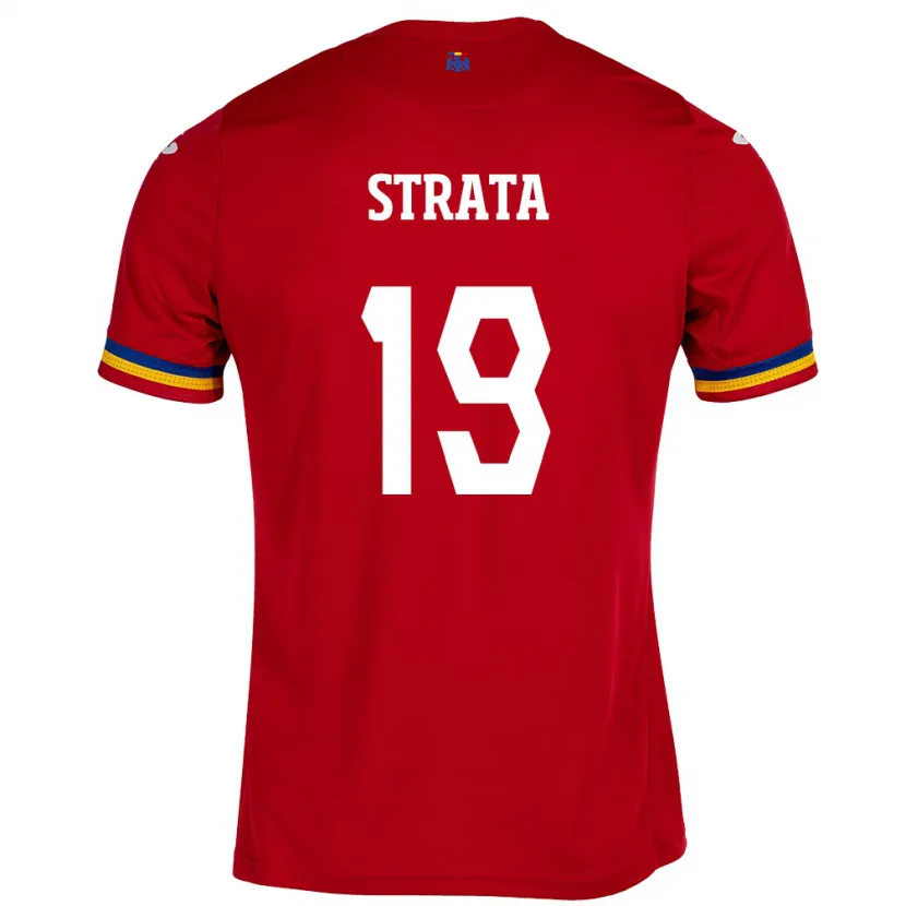 Danxen Kinder Rumänische Tony Strata #19 Rot Auswärtstrikot Trikot 24-26 T-Shirt Schweiz