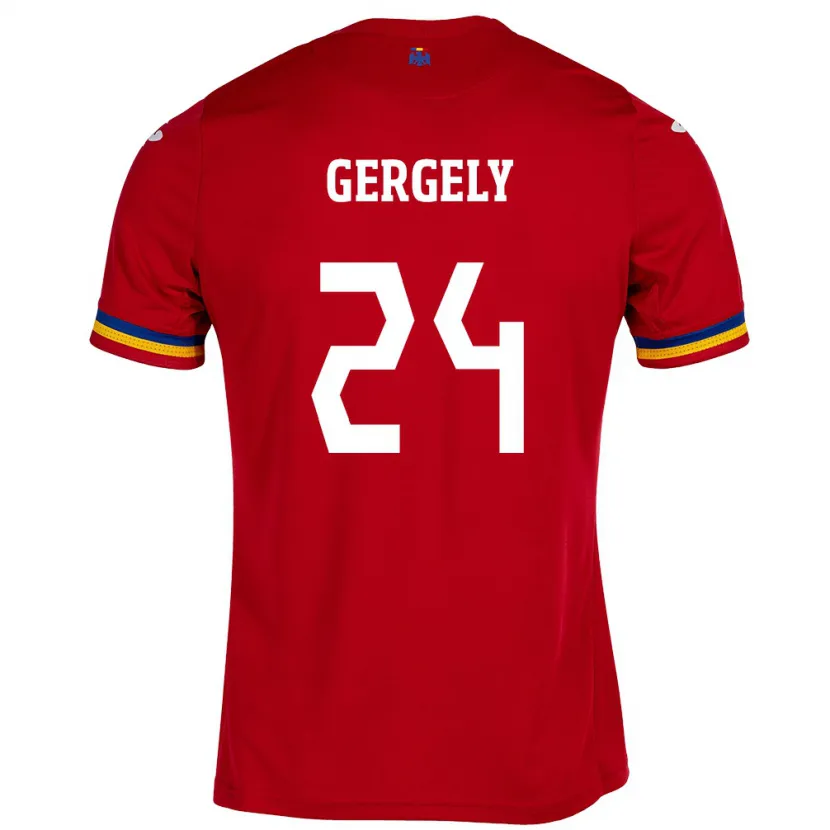 Danxen Kinder Rumänische Botond Gergely #24 Rot Auswärtstrikot Trikot 24-26 T-Shirt Schweiz