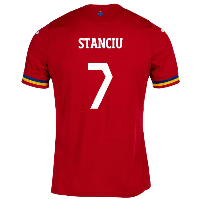 Danxen Kinder Rumänische Ana Maria Stanciu #7 Rot Auswärtstrikot Trikot 24-26 T-Shirt Schweiz