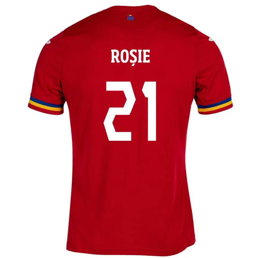 Danxen Kinder Rumänische Genoveva Roșie #21 Rot Auswärtstrikot Trikot 24-26 T-Shirt Schweiz