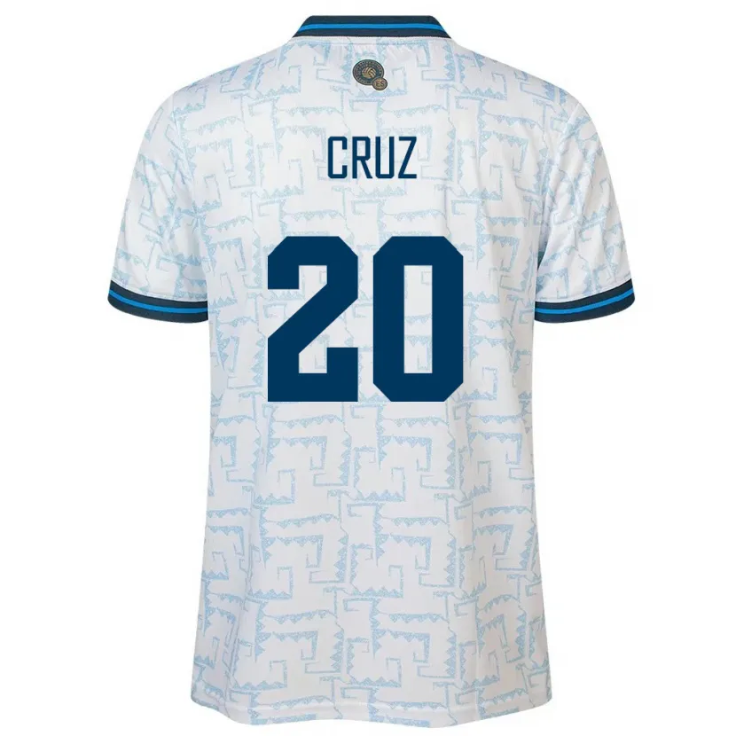 Danxen Kinder El Salvador Jorge Cruz #20 Weiß Auswärtstrikot Trikot 24-26 T-Shirt Schweiz
