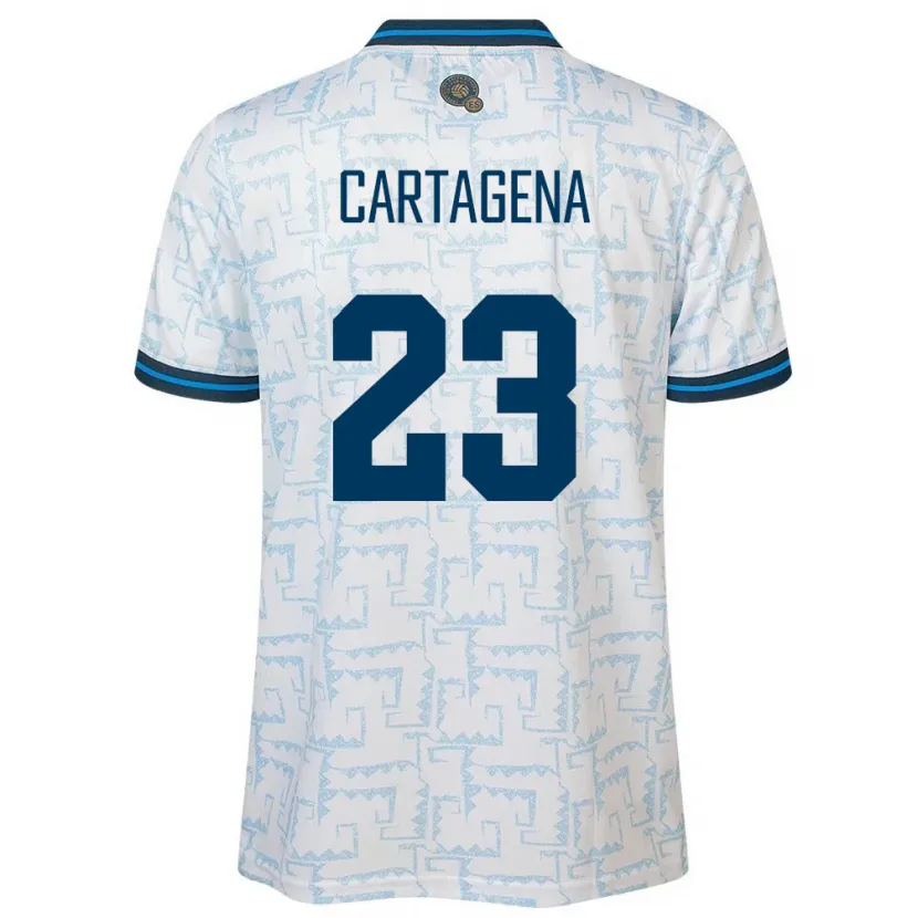 Danxen Kinder El Salvador Melvin Cartagena #23 Weiß Auswärtstrikot Trikot 24-26 T-Shirt Schweiz