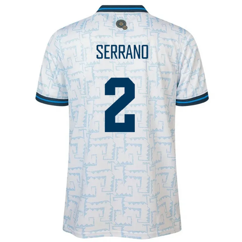 Danxen Kinder El Salvador Alejandro Serrano #2 Weiß Auswärtstrikot Trikot 24-26 T-Shirt Schweiz