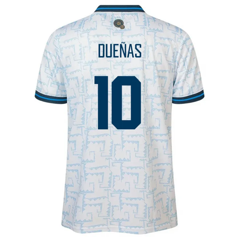 Danxen Kinder El Salvador Enrico Dueñas #10 Weiß Auswärtstrikot Trikot 24-26 T-Shirt Schweiz