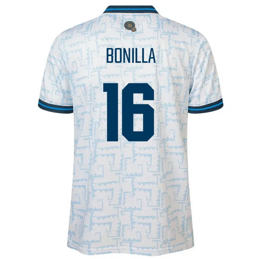 Danxen Kinder El Salvador Elmer Bonilla #16 Weiß Auswärtstrikot Trikot 24-26 T-Shirt Schweiz