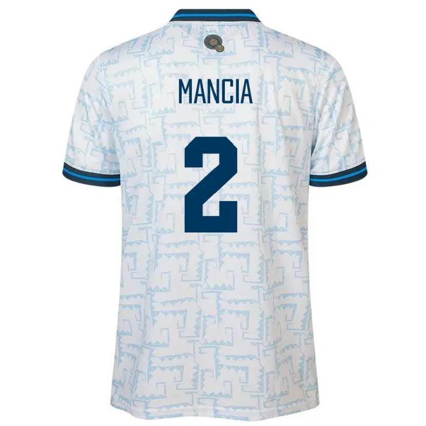 Danxen Kinder El Salvador Steven Mancia #2 Weiß Auswärtstrikot Trikot 24-26 T-Shirt Schweiz