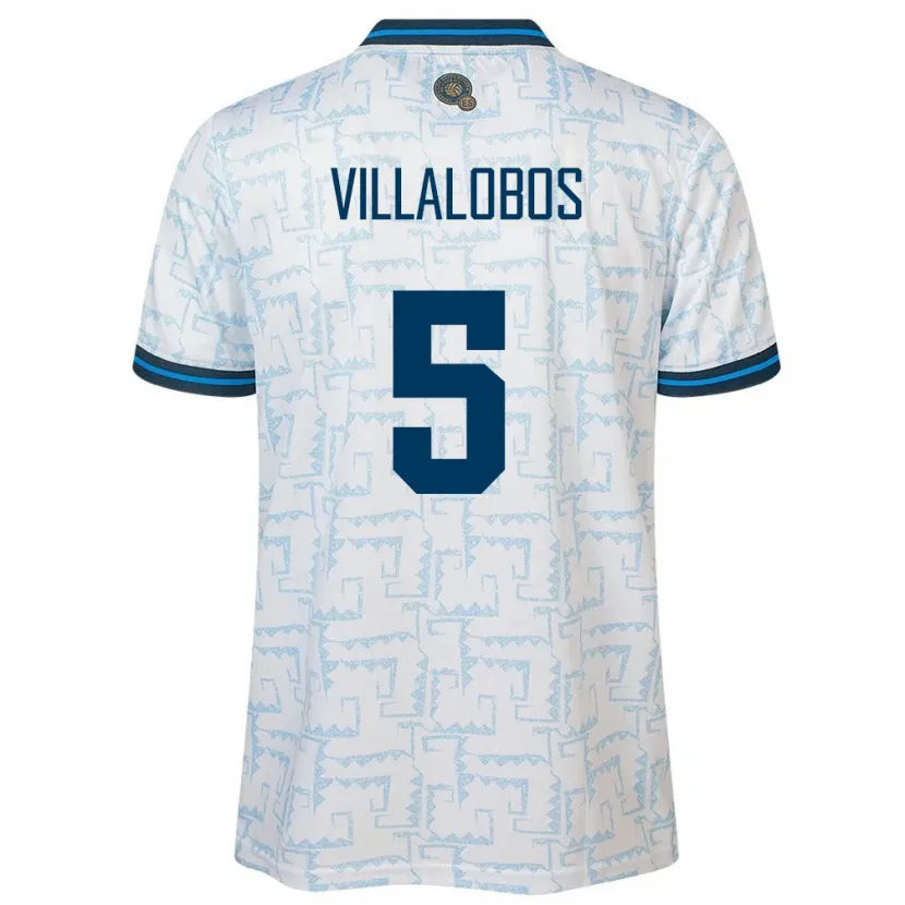 Danxen Kinder El Salvador Kristian Villalobos #5 Weiß Auswärtstrikot Trikot 24-26 T-Shirt Schweiz