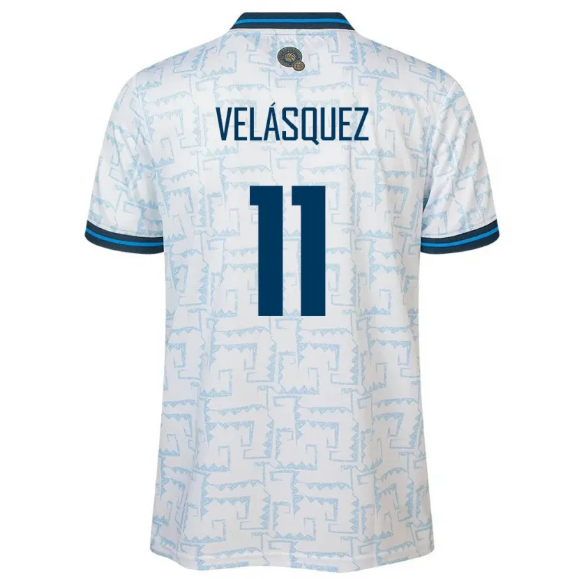 Danxen Kinder El Salvador Jackeline Velásquez #11 Weiß Auswärtstrikot Trikot 24-26 T-Shirt Schweiz