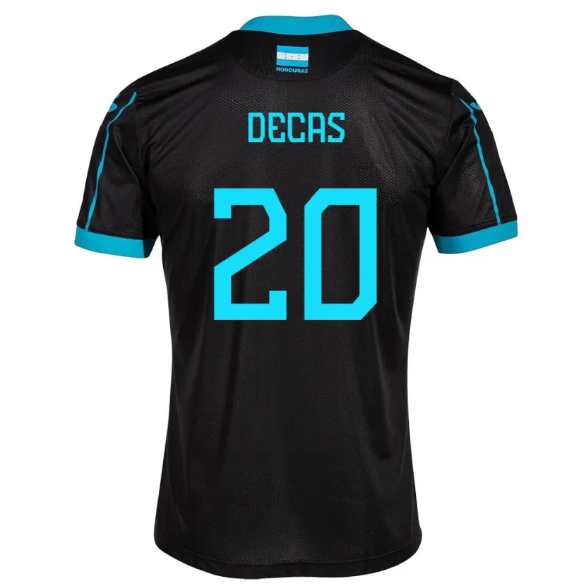 Danxen Kinder Honduras Wesly Decas #20 Schwarz Auswärtstrikot Trikot 24-26 T-Shirt Schweiz