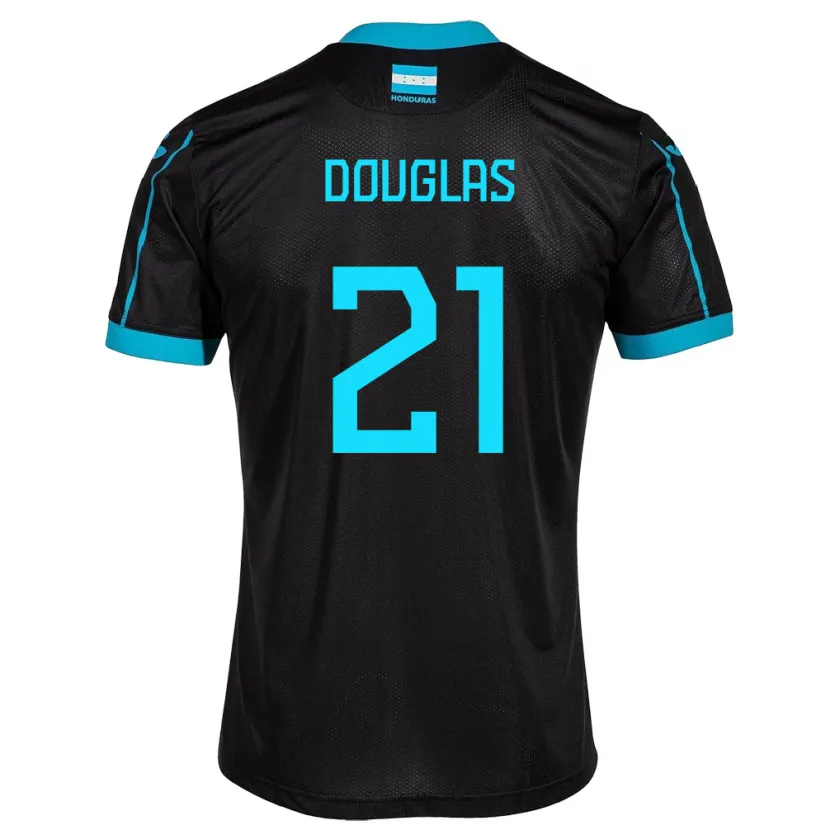 Danxen Kinder Honduras Douglas Martínez #21 Schwarz Auswärtstrikot Trikot 24-26 T-Shirt Schweiz