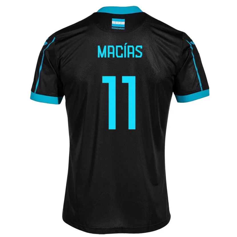 Danxen Kinder Honduras Jefryn Macías #11 Schwarz Auswärtstrikot Trikot 24-26 T-Shirt Schweiz
